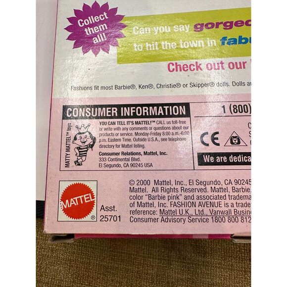 Vintage Barbie Mattel Fashion Avenue NIP 2000 Brunch In Boston 25701 - Picture 4 of 4